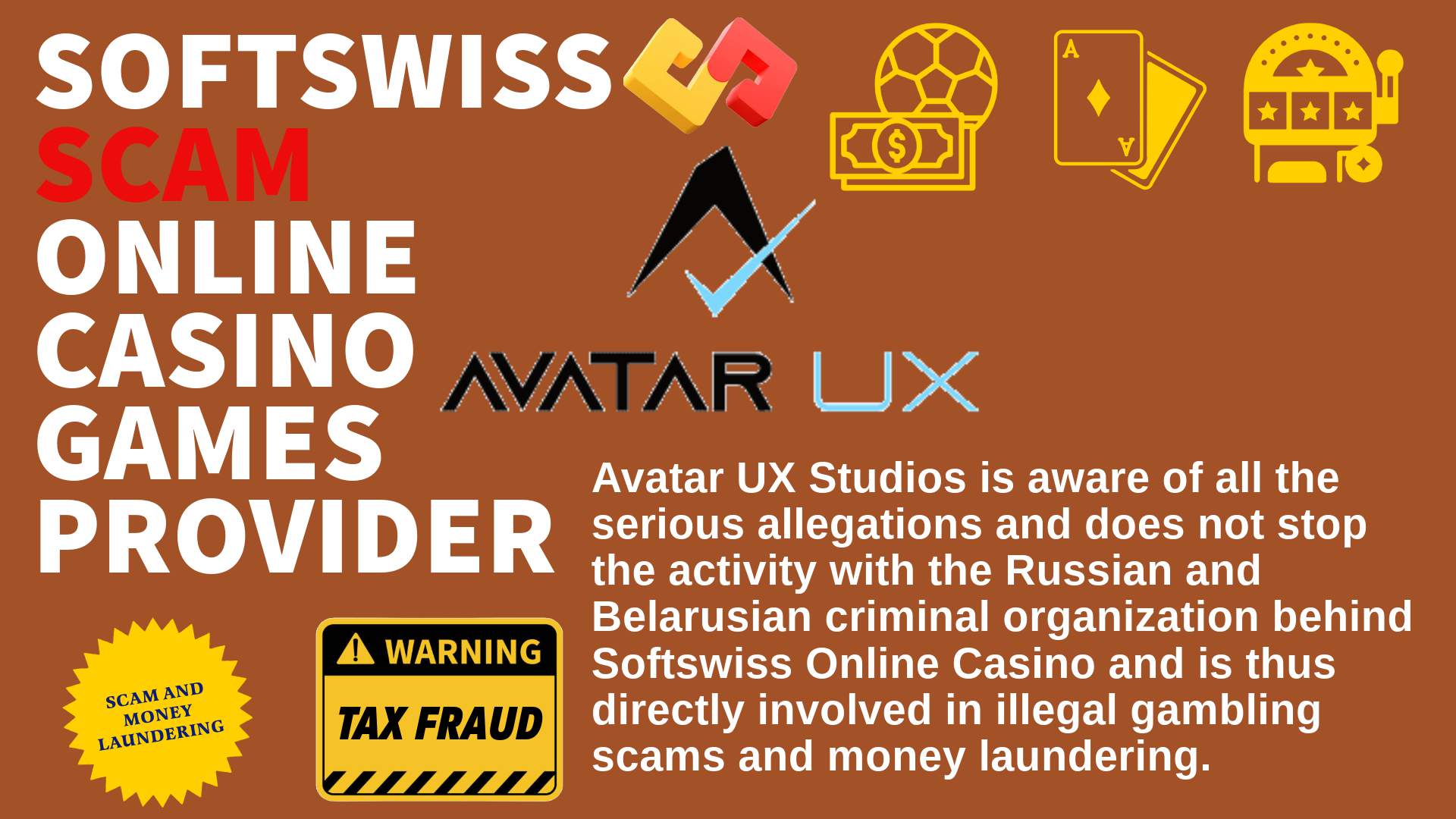 Avatarux Studios - softswiss scam - Casino by Softswiss